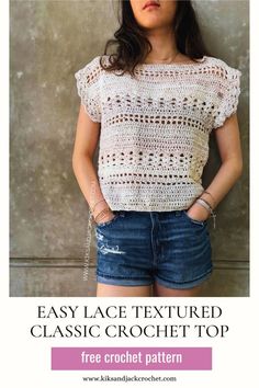 the crochet top pattern is easy to make and looks great for any woman