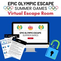 the olympic games virtual escape room is open and ready to be played on an interactive computer