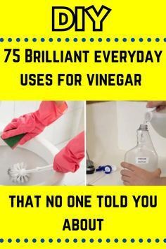 a poster with instructions on how to use vinegar for toilet paper and other cleaning products