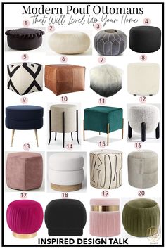 modern pouf ottomans that are easy to make yourself comfortable and stylish