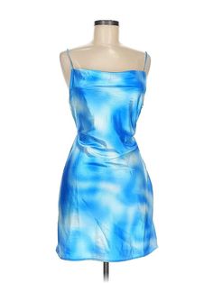 Divided by H&M Cocktail Dress Size: Medium Blue Dresses - used. 100% POLYESTER, Slip dress, Square, Tie-dye, Short, Sleeveless | Divided by H&M Cocktail Dress - Slip dress: Blue Tie-dye Dresses - Used - Size Medium Blue Tie Dye Dress, Dress Slip, Blue Cocktail Dress, Tie Dye Dress, Blue Tie, Blue Tie Dye, Dress Blue, Medium Blue, Blue Dresses