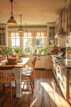 the kitchen is clean and ready to be used for cooking or dining room furniture,