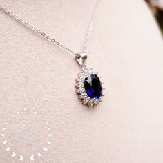 Halo Royal Blue Sapphire Necklace, Genuine Lab Grown 3 Carats 810 Oval Cut Sapphire, Royal Halo Sapphire Pendant, September Birthstone Gift - Etsy Oval Lab-created Sapphire Wedding Jewelry, Oval Lab-created Sapphire Jewelry For Wedding, Oval Sapphire Pendant For Anniversary, Oval Sapphire Necklace With Brilliant Cut, Sapphire Oval Pendant For Anniversary, Wedding Jewelry Oval Lab-created Sapphire, Wedding Oval Lab-created Sapphire Jewelry, Sapphire Oval Pendant Jewelry For Anniversary, Oval Pendant Sapphire Jewelry For Anniversary