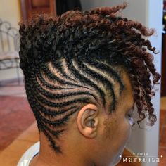 Braided Updo With Twisted Top Cornrows And Twists, Updo Cabello Natural, Cornrow Updo Hairstyles, Short Mohawk, Cornrow Styles, Cornrows Natural Hair, Diy Updo, Flat Twist Hairstyles, Afrikaanse Mode