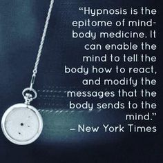 Hypnosis is the epitome of mind-body medicine. It can enable the body to tell the body how to react and modify the messages that the body sends to the mind.  #rttwithmelanie #hypnotherapy #healing #breakthrough Hypnotherapy Quotes, Autogenic Training, Mind Power, Holistic Healing, Subconscious Mind, Alternative Medicine