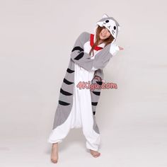 Kigurumi Jumpsuit Kawaii Animal Onesies Cosplay Sweet Cat Grey And White Kitten, Cat Onesie, Animal Onesie, Animal Pajamas, Grey Kitten, Fancy Costumes, Cat Pajamas, Onesie Pajamas, Cat Costumes