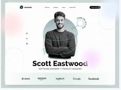 the website for scott eastwood is designed to look like it has a man's face