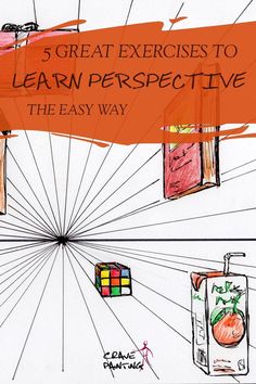 an image of a drawing with the title'5 great exercises to learn perspectiveive the easy way '