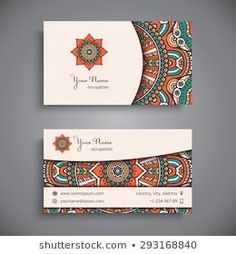 Brand Board Design, Pattern Business Card, Wedding Card Frames, Adobe Illustrator Design, Business Card Pattern, Stylish Business Cards, Mandala Art Therapy, Visiting Card Design, Graphic Design Business