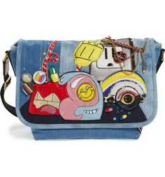 Main Image - MARC JACOBS Denim Crossbody Bag Marc Jacobs Shoulder Bag, Glitter Purse, Denim Handbags, Denim Purse