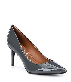 Calvin Klein Gayle Patent Leather Pointed-Toe Pumps Synthetic Slingback Pumps For Workwear, Womens Pumps, Dillard's, Pump Shoes, Women's Pumps, Patent Leather, Kitten Heels, Calvin Klein, Pumps