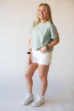 Crisp, classic, and capable of matching pretty much anything, these white Hudson shorts are just what you need to stay cool this spring and summer! Pair with our Short Sleeve Crop Top. 71% Cotton 27% Lyocell 2% Elastane Woven ShortCare instructions: machine wash cold, tumble dry low Everyday Relaxed Fit Short Tops, Everyday Relaxed Fit Short Length Tops, Casual Summer Cutoff Tops, Relaxed Fit Cotton Cutoff Tops, Cotton Relaxed Fit Cutoff Tops, Relaxed Fit Short Length Tops For Day Out, Relaxed Fit Short Tops For Day Out, Casual Short Tops For Spring, Cotton Cutoff Tops For Everyday