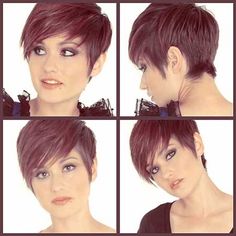 Short in the Back/Longer in the Front Pixie Cut Bob Pendek, Smink Inspiration, Short Pixie Haircuts, Girl Short Hair, Short Hair Styles Pixie, Pixie Hairstyles, Short Haircuts