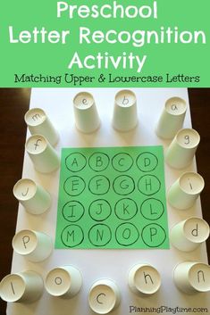 the preschool letter recognition activity is perfect for learning letters and numbers with these matching upper and lowercase letters