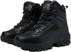 Combat Style Fade-resistant Hiking Boots For Outdoor Activities, Black Abrasion-resistant Combat Boots For Outdoor, Black Abrasion-resistant Combat Boots For Sports, Abrasion-resistant Black Combat Boots For Sports, Abrasion-resistant Black Combat Boots For Outdoor, Black Techwear Combat Boots For Outdoor Activities, Black Techwear Hiking Boots Shock Resistant, Black Techwear Shock Resistant Hiking Boots, Techwear Combat Boots For Outdoor Activities