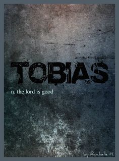 the words tobias written in black ink on a dark background with an old grungy texture