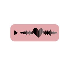 an arrow pointing to sound waves on a pink button with black and white lines in the center