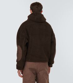 V2 fleece hoodie in brown - Entire Studios | Mytheresa Urban Outdoor Sweatshirt With Fleece Lining, Oversized Fleece-lined Hooded Jacket For Streetwear, Functional Fleece Hooded Outerwear, Functional Hooded Fleece Outerwear, Functional Fleece Jacket For Streetwear With Fleece Lining, Functional Winter Sweatshirt With Pockets, Techwear Fleece Jacket With Fleece Lining, Urban Fleece Outerwear With Drawstring Hood, Hooded Fleece Outerwear With Ribbed Cuffs