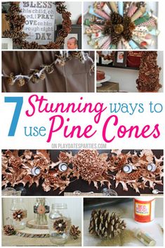 Pinecone Wreaths, Diy Fall Decorations, Art For Toddlers, Cheap Diy Crafts, Cheap Diy Home Decor, Awesome Crafts, Cones Crafts