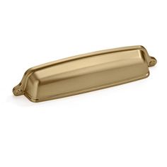 a brass door handle on a white background with clippings to the side and bottom