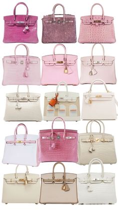 Birkin Bag Collection, Stile Hijab, Bag Collection, Pretty Bags, Everything Pink, Hermes Bags