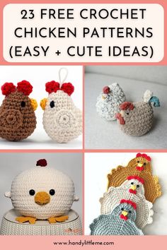 crochet chicken patterns are featured in this article