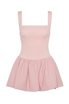 Our Bisou Bubble Knit Mini Dress is THE ultimate fun and flirty mini dress perfect for (literally) any occasion. Cut from a soft, stretch knit fabric in the most flattering silhouette, this baby pink mini dress also features a flared skirt silhouette in a bubble style and accentuating details on the bust whilst providing coverage in all the right areas. Stockholm Clothes, Baby Pink Mini Dress, Mini Dress Sewing, Fun Halloween Outfits, Coquette Party, Vacay Fits, Champagne Problems, Pink Sundress, High Waist Long Skirt