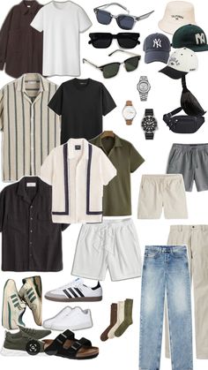 School Outfits Boys, Basic Outfits Summer, Capsule Wardrobe Men, Unique Outfit Ideas, Mens Casual Dress Outfits