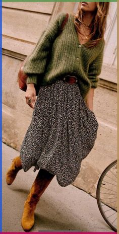 Stil Boho, Mode Casual, A Skirt, Mode Inspo, Look Vintage, Autumn Outfit, 가을 패션, Looks Style, Mode Inspiration