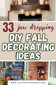 DIY Fall Decor Ideas Cozy Fall Fireplace