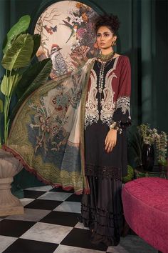 Pakistani Winter Dresses, Linen Outfit, Walima Dress, Pakistani Suits Online, Pakistani Designer Suits, Maria B, Pakistani Designers, Pakistani Suits, Churidar