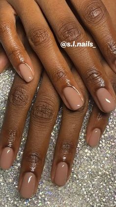 i love these simple, yet clean manicure. just in time for fall 😍🔥  • fall, fall nails, nails, nail design, nail tech, funky nails, cute nails, fun nails, nail ideas, nails designs, nail design ideas, simple, minimalist, simple nail design, nail art, nails, nails acrylic, nails inspo, nails inspiration, nail ideas, nude nails, nude nail polish, fall nail inspo, fall nail inspiration, nail design inspo, nails 2022, fall nail ideas, nails autumn 2022, nails summer 2022, september nails 2022, aesthetic, nude aesthetic, cute nail ideas, cute nail designs, simple nail ideas, short nails 2022, short nail ideas Nude Nails Black Women Short, Wedding Nails Brown Skin, Natural Nails For Black Women, Skin Colour Nails, Nude Nails Black Women Dark Skin, Nude Polish For Black Women, Classy Short Nails Acrylic, No Nail Polish Nails, Gel Nails On Dark Skin Hands