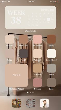 the color scheme for this website shows different colors and sizes, including pinks, browns,