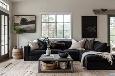 30  Stunning Black Couch Living Rooms You Need to See