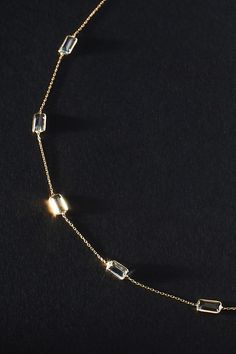 Made with 14k, 18k, and 24k plated gold, this only-at-Anthro collection is designed with everyday wear in mind. Whether working out, running errands, or heading to dinner, these made-to-last pieces add a glimmer of luxury to every look. Elegant Gold Baguette Cut Necklace, Gold Necklace With Baguette Diamonds, Elegant Gold Necklace With Baguette Shape, Elegant Gold Baguette Necklace, Luxury Baguette Necklace For Formal Occasions, Luxury Yellow Gold Necklace Baguette Cut, Timeless Gold Baguette Cut Necklace, Luxury Baguette Cut Yellow Gold Necklace, Luxury Yellow Gold Baguette Cut Necklace