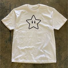 Star T-Shirt Fast Shipping $25 Lowest I Can Do Custom Deadstock Hit Me With Questions Casual Short Sleeve T-shirt With Star Logo, Summer Graphic Tee With Star Logo, Summer Streetwear T-shirt With Star Logo, Casual Summer T-shirt With Star Logo, Casual Star Print T-shirt For Streetwear, Casual Tops With Star Logo And Relaxed Fit, Relaxed Fit Short Sleeve Tops With Star Logo, Casual Summer Tops With Star Logo, Casual T-shirt With Star Logo For Streetwear