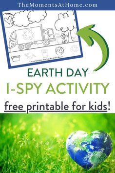 the earth day i - spy activity is free printable for kids