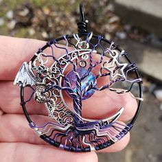 Steampunk Tree Of Life, Wire Charms, Copper Wire Art, Dragon Tree, Life Jewelry, Tree Of Life Jewelry