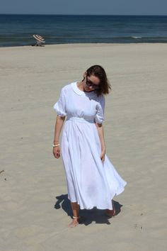 Linen wedding dress with pockets Linen maxi dress High waist | Etsy Classic White Linen Midi Dress, Linen Midi Length Dress For Wedding, Linen Midi Length Wedding Dress, Linen Midi Dress For Wedding, Summer Wedding Linen Maxi Dress, White Linen Maxi Dress For Wedding, White A-line Linen Dress, Fitted Linen Maxi Dress For Wedding, Wedding Dress Cottagecore