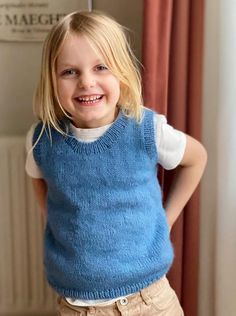 Stockholm Slipover for kids by PetiteKnit, No 1 knitting kit Knitting kits PetiteKnit Stockholm Slipover, Knit Vest Pattern, Crochet Vest Pattern, Bind Off, Vest Pattern, Baby Vest, Crochet Vest, Knitting Kits, Baby Cardigan