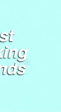 the words best baking blends are in white letters on a light blue background,