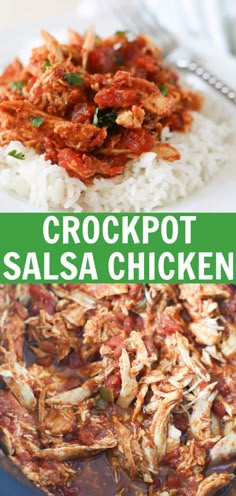 crockpot salsa chicken is an easy and delicious meal