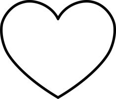 a black and white heart outline on a white background for valentine's day or other occasions