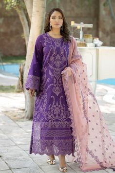 Royal Purple Shade Pakistani Salwar Kameez Dupatta Salwar Suit Walima Dresses Pakistani, Pakistani Mehndi Dress, Walima Dress, Indian Bridal Sarees, Pakistani Salwar, Indian Bridal Lehenga, Pakistani Salwar Kameez, Indian Bridal Dress, Chiffon Collection