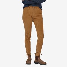 Our Everyday Cords were designed to be lived in, with beautiful fall colors to complement our flannels. Made with 99% Cotton in Conversion/1% spandex 16-wale corduroy for stretch and recovery, they hit at the natural waist and have fitted legs. These ankle-length pants have an inseam (size 28) of 29 and are made in a Fair Trade Certified™ factory. Fitted Brown Pants For Everyday Wear, Everyday Fitted Brown Pants, Fitted Pants For Everyday Fall Wear, Corduroy Pants Women, Patagonia Pants, Cords Pants, Patagonia Fleece, Stretchy Pants, Brown Pants