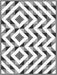 a black and white pattern with triangles on the bottom, which are very similar to each other