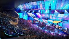 an artist's rendering of the stage for the oscars at the dolby theatre