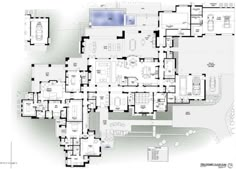 the floor plan for this modern house is very large and has lots of space to move around