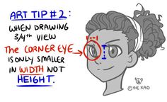 a drawing of a person with glasses on their head and the words art tip 2 when drawing