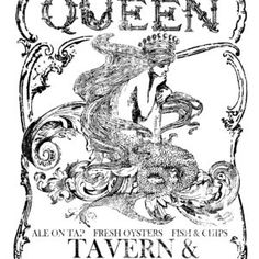 an old advertisement for the queen tavern